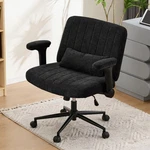 Home Office Swivel Criss Cross Vanity Chair With Wheels Adjustable Flip-up Arms New. Price: $89.99.