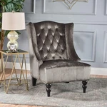 Christopher Knight Home Toddman High-back Velvet Wingback Club Sofa Chair, Grey New. Price: $150.00.