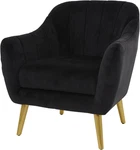Stylish Black Polyester Accent Chair - 30" X 28" 32" For Modern Decor New. Price: $637.99.