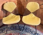 Pair Of Original Mcm Herman Miller Eames Wire DKX-1 Bikini Chairs Ca 1957 Used. Price: $1500.00.