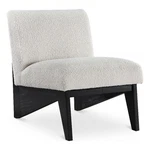 Bowery Hill Contemporary Rich Cream Boucle Fabric Accent Chair New. Price: $493.59.