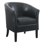 Pemberly Row Club Chairs Set Of 2 In Black Faux Leather Upholstery New. Price: $431.34.