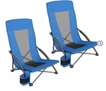 Songmics Set Of 2 Portable Beach Chairs For Adults, Max.load 330 Lb, Harbor Blue New. Price: $40.00.
