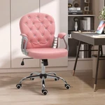 Vinsetto Vanity Pu Leather Office Chair, Mid Back, Tufted Swivel Task Adj New. Price: $166.10.
