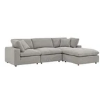 Modway Commix 4-PIECE Upholstered Boucle Fabric Sectional Sofa In Light Gray New. Price: $1768.00.
