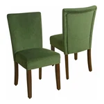 Homepop 38" Traditional Wood And Velvet Parson Dining Chairs Green (set Of 2) New. Price: $272.99.
