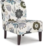 Signature Design By Ashley Triptis Floral Armless Accent Chair With Attached Cus New. Price: $289.99.