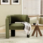 Colamy Modern Velvet Barrel Chair AU-GL-W181B-GN Green 3 Leg New. Price: $259.99.