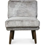 Elle Decor Sophie Armless Slipper Chair Mink Brown Faux Fur New. Price: $275.00.