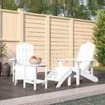Vidaxl Garden Chair White Hdpe Standard Detachable Adirondack New. Price: $608.78.