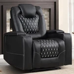 Ebello Power Recliner Chair W/ Cup Holder & Usb Port Faux Leather Electric New. Price: $269.72.