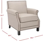 Safavieh Easton Club Chair Brass Nail Heads, Reduced Price 2172653061 MCR4572B Open. Price: $370.00.