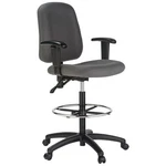 Harwick Contoured Drafting Chair With Adjustable Arms - Gray Fabric New. Price: $266.55.