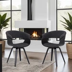 Armen Living Summer Contemporary Dining Chair Black Brush Wood Finish And ... New. Price: $326.69.