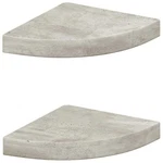 Vidaxl Wall Corner Shelf Set Of 2 Concrete Grey Honeycomb Mdf, Metal New. Price: $41.53.