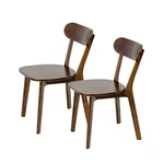 Solid Wood Dining Chairs Set Of 2, Mid-century Modern, Walnut New. Price: $148.99.