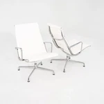 2020 Herman Miller Eames Aluminum Group Lounge Chair White Leather 4X Avail Used. Price: $1800.00.