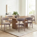 Dining Chairs Set Of 6 Modern Fabric Upholstered Farmhouse Camel Colamy Wooden New. Price: $712.99.