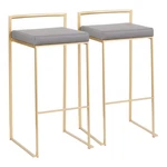 Lumisource Fuji Stacker Bar Chairs Stools Set Of 2 Faux Leather Open. Price: $236.19.