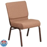 Flash Furniture Hercules Series 21''W Stacking Church Chair Caramel Fabric New. Price: $79.88.