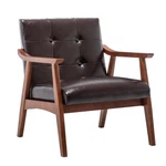 Convenience Concepts Take-a-seat Natalie Accent Chair In Espresso Faux Leather New. Price: $200.01.