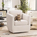 Colamy 360 Swivel Accent Chair No-sag Foam & Sturdy Metal Base, Fully Asse New. Price: $592.81.