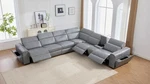 New 142" Modern Power 3-RECLINER Sectional Adj Headrests Gray Living Bt Speaker. Price: $2999.99.