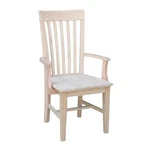 Ic International Concepts Tall Mission Chair Arms 40H Solid Parawood Dining New. Price: $197.23.