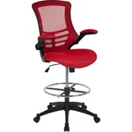 Flash Furniture Mid-back Mesh Drafting Chair BL-X-5M-D-RED-GG New. Price: $229.99.