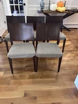 Calligaris Asia Chairs Set Of 5 Vintage Dark Oak. Great Condition. Mid Century Used. Price: $1400.00.