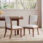 2 Dining Chairs Walnut Veneer Padded Seats Curved Backrests New. Price: $243.00.