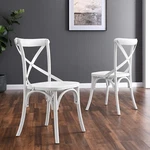 Modway Gear X-back Wood Dining Side Chair White New. Price: $147.25.