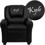 Flash Personalized Black Leathersoft Kids Recliner/cup Holder And Headrest New. Price: $284.99.