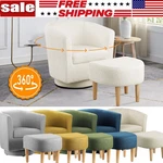 360 Swivel Accent Chair Modern Fabric Single Sofa W/ Ottoman Home Leisure New. Price: $146.06.
