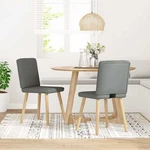 Dining Chairs 2 Pcs Dark Gray Fabric New. Price: $137.40.