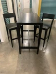 Crate And Barrel Triad High Dining Table Black With Chairs Used. Price: $215.00.