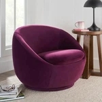Better Homes & Gardens Modern Soft Velvet Accent Swivel Chair In Merlot New. Price: $260.92.