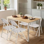 Vecelo 4PCS Folding Chairs Metal Frame Seat With Triple Braced Space Saving New. Price: $85.49.