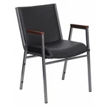 Flash Furniture Stack Armchair,blk Frame Fnsh,blk Vinyl XU-60154-BK-VYL-GG New. Price: $130.05.