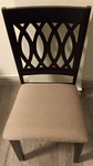 Baxton Studio "florencia" Wood Dining Chair, Beige Fabric And Espresso Brown Open. Price: $52.00.