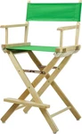 Director's Chair ,natural Frame/green CANVAS,24" Counter Height New. Price: $109.42.