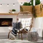 Threshold With Studio Mcgee Wicker & Metal Outdoor Patio Egg Chair Natural Open. Price: $499.99.