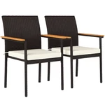 Outsunny 2 Pcs Wicker Dining Chair, Outdoor Chairs W/ Cushions White New. Price: $68.99.