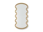 Signature Design By Ashley Serendis Accent Mirror, Brown, Wavy Organic Wall New. Price: $179.99.