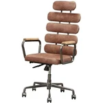 Acme Calan Leather High Back Adjustable Swivel Office Chair In Whiskey Brown New. Price: $976.39.