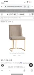 Sunpan Rayla Oyster Shell Antique Brass Steel Dining Side Chair New. Price: $500.00.