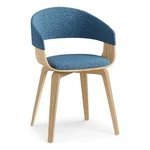 Lowell Modern Bentwood Dining Chair With Light Blue Polyester Linen New. Price: $246.67.