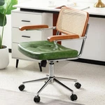 Rattan Office Chairs, Modern Desk With Natural Ba & Wood New. Price: $149.99.