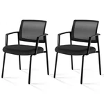 Sweetcrispy Mesh Back Stacking Arm Chairs Pack Black VC-6462-2P New. Price: $209.99.