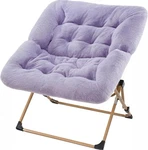 Oakham Comfy Saucer Chair For Adults, Soft Faux Fur Folding Lounge Bedroom Open. Price: $59.99.